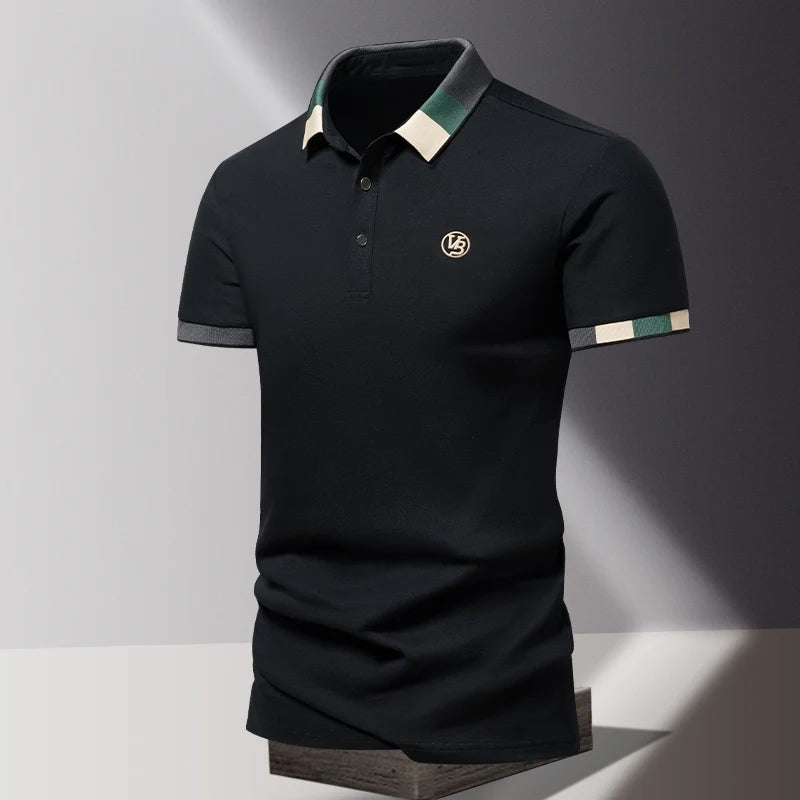 Haut homme polo classique col boutonné confort