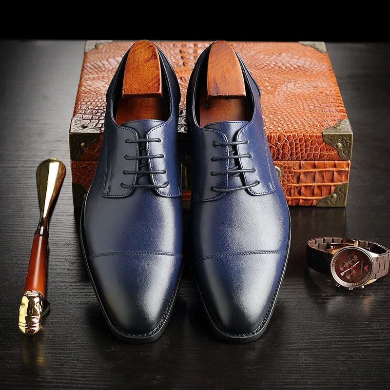 Herren-Oxfords aus Leder – Handgefertigt und klassisches Design