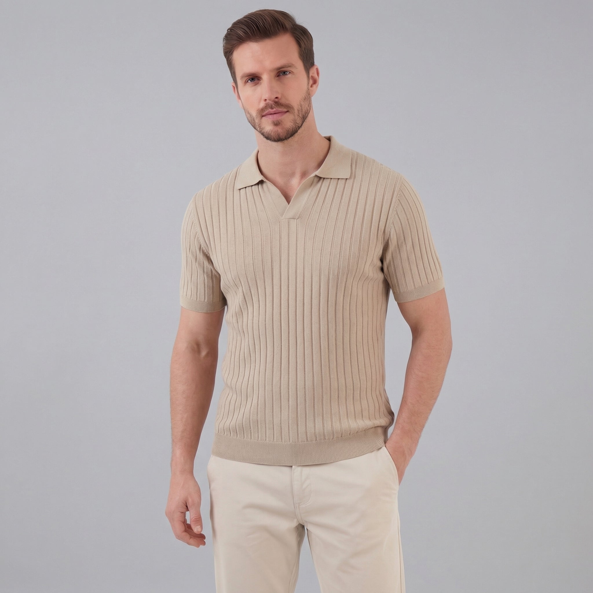 Haut polo sport | ensemble maille texturée