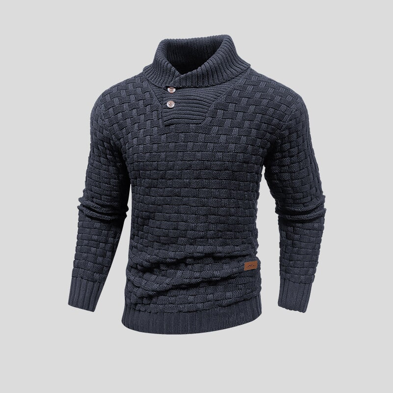 Pull en Coton et Bambou Homme – Col Haut et Coupe Souple Intemporelle