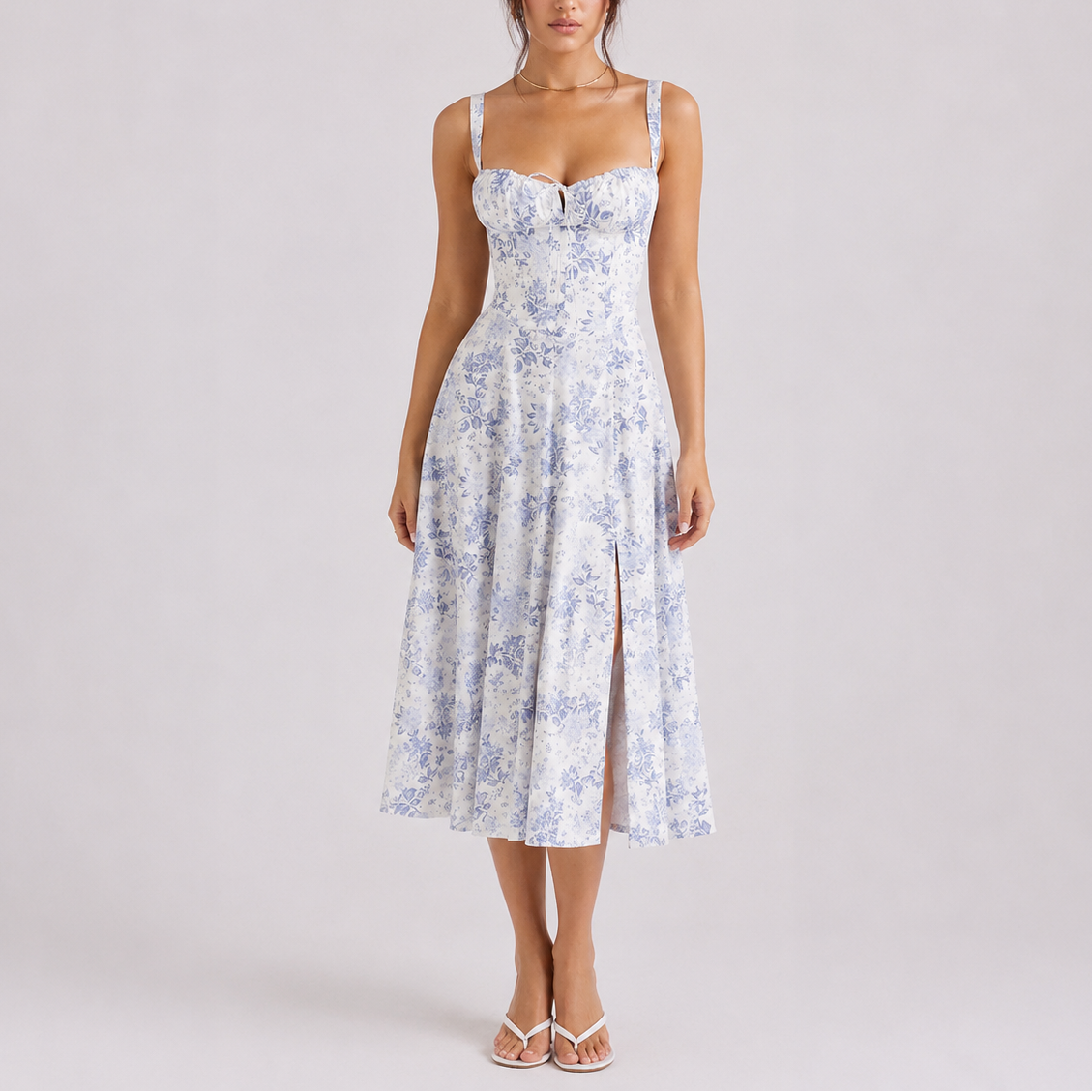 Robe Midi Corset avec Bustier
