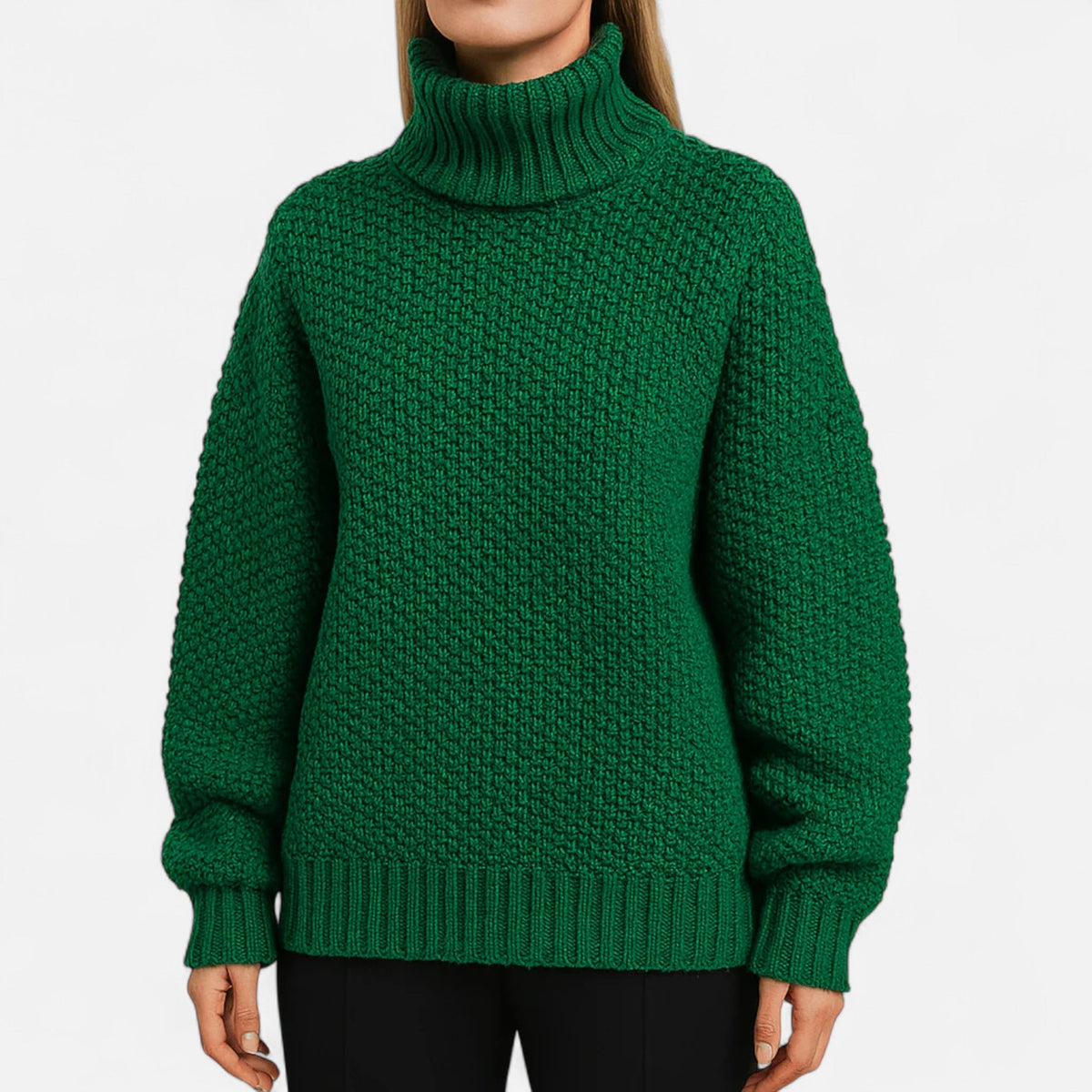 Women's Wool and Cashmere Pullover – Ribbed Texture and Timeless, Clean-Cut Design
