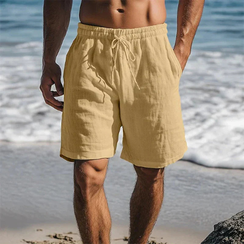 Short Homme En Tissu Lin