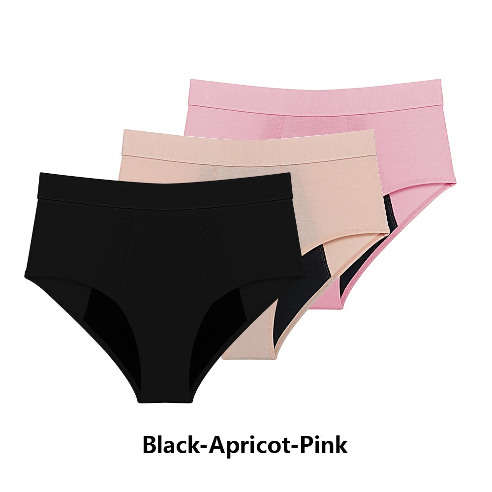 Pantaloni scurți pentru menstruație cu flux abundent, set de 3 bucăți