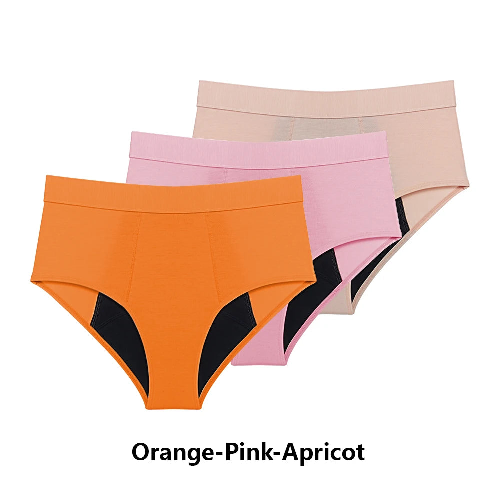 Pantaloni scurți pentru menstruație cu flux abundent, set de 3 bucăți