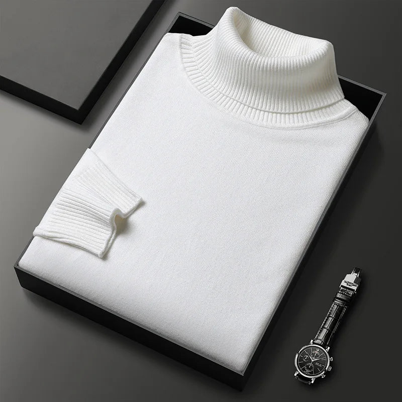 Maglione da uomo in cashmere – Collo alto classico e morbidezza senza tempo