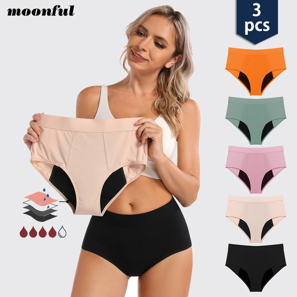 Pantaloni scurți pentru menstruație cu flux abundent, set de 3 bucăți