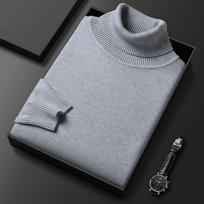 Maglione da uomo in cashmere – Collo alto classico e morbidezza senza tempo