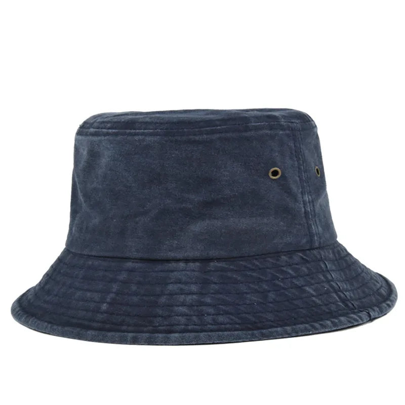 Bucket hat bob de soleil en coton lavé pour homme y femme plein air