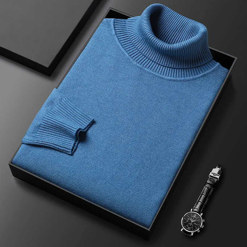 Maglione da uomo in cashmere – Collo alto classico e morbidezza senza tempo