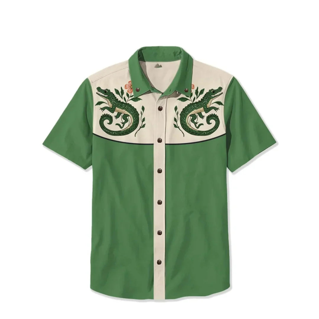 Chemise Western À Motifs Brodés