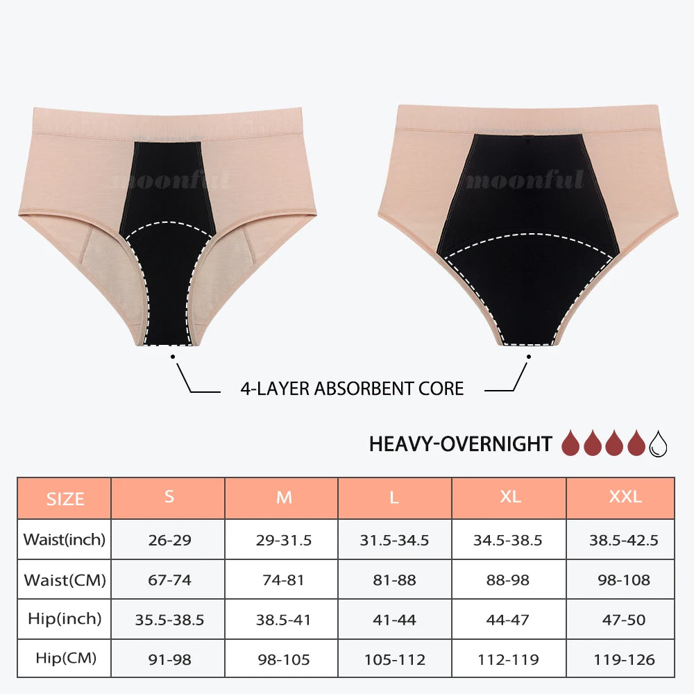 Pantaloni scurți pentru menstruație cu flux abundent, set de 3 bucăți
