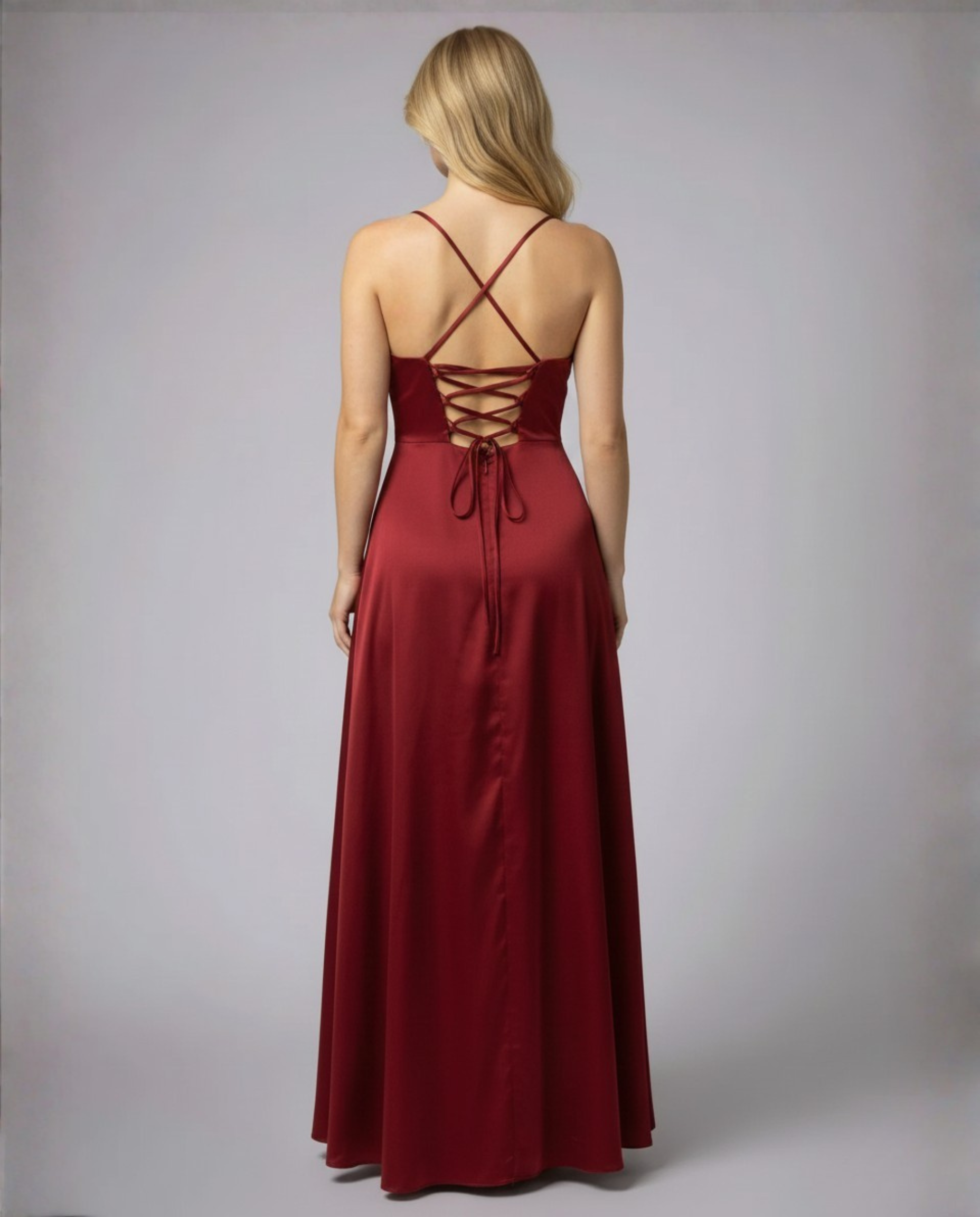 Robe de soirée en soie femme - coupe moulante fendue - grand événement