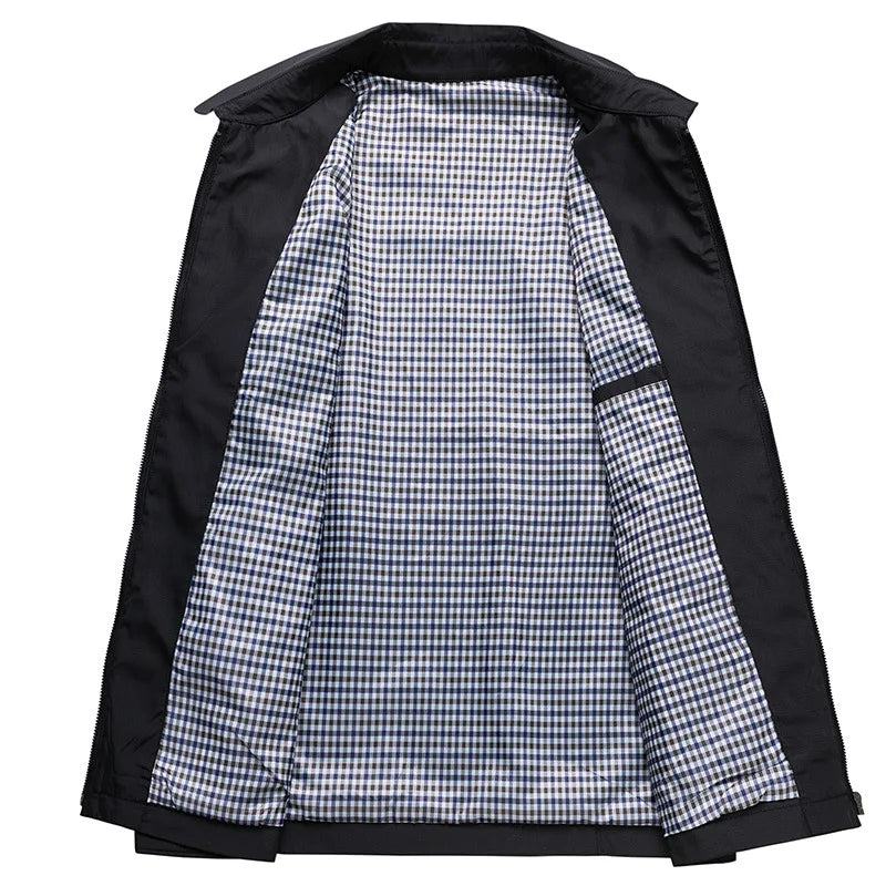 Men’s Water-Repellent Jacket – Clean Cut and Classic Collar, Timeless Style