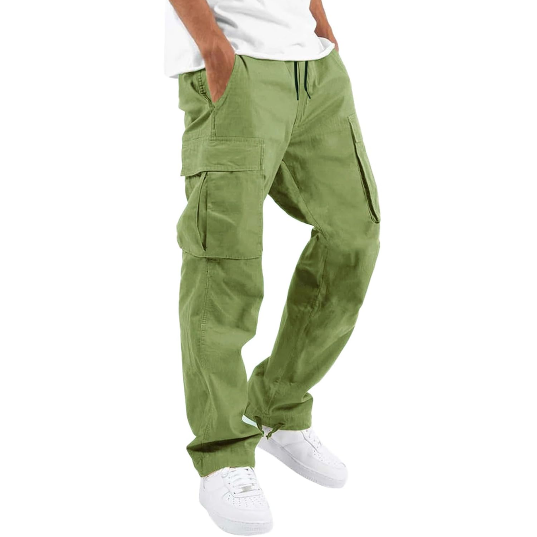 Pantalon Cargo Homme – Multipoches Taille Ajustable Coupe Décontractée