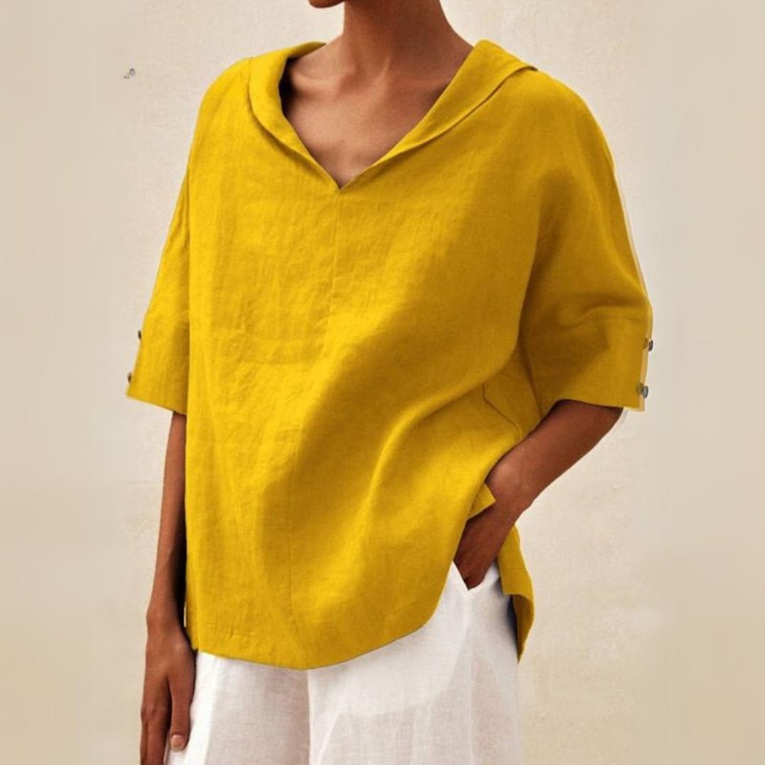 Top Femme Col V Fluide