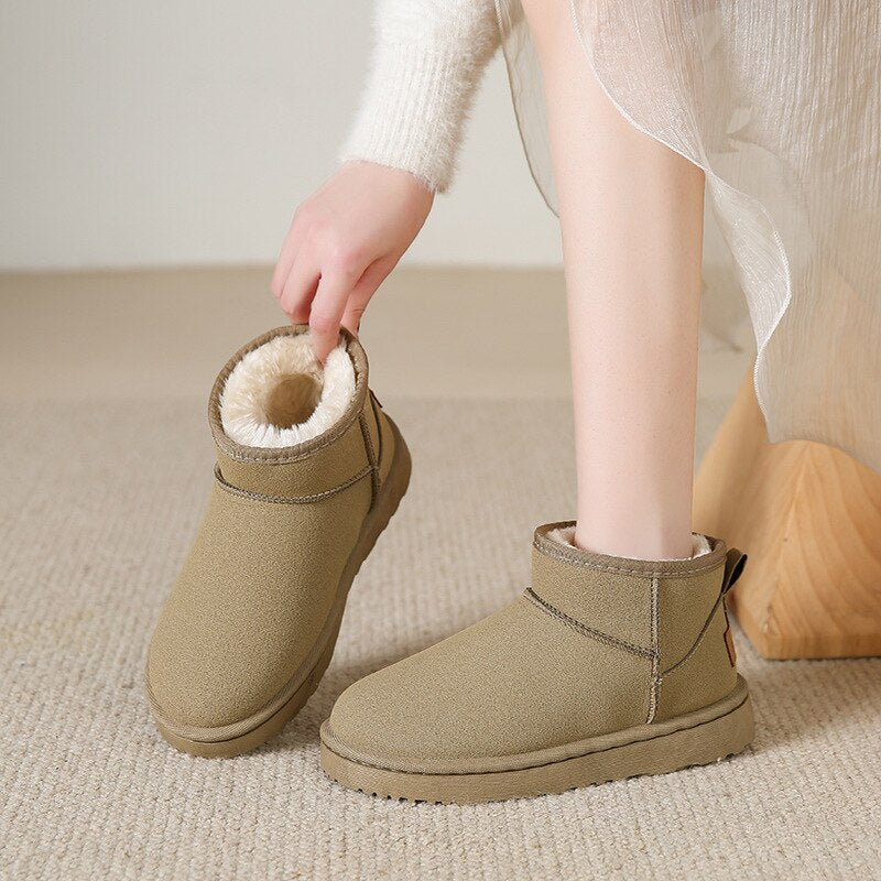 Women's Boots - Warm Lining and Stable Sole, Easy to Slip On