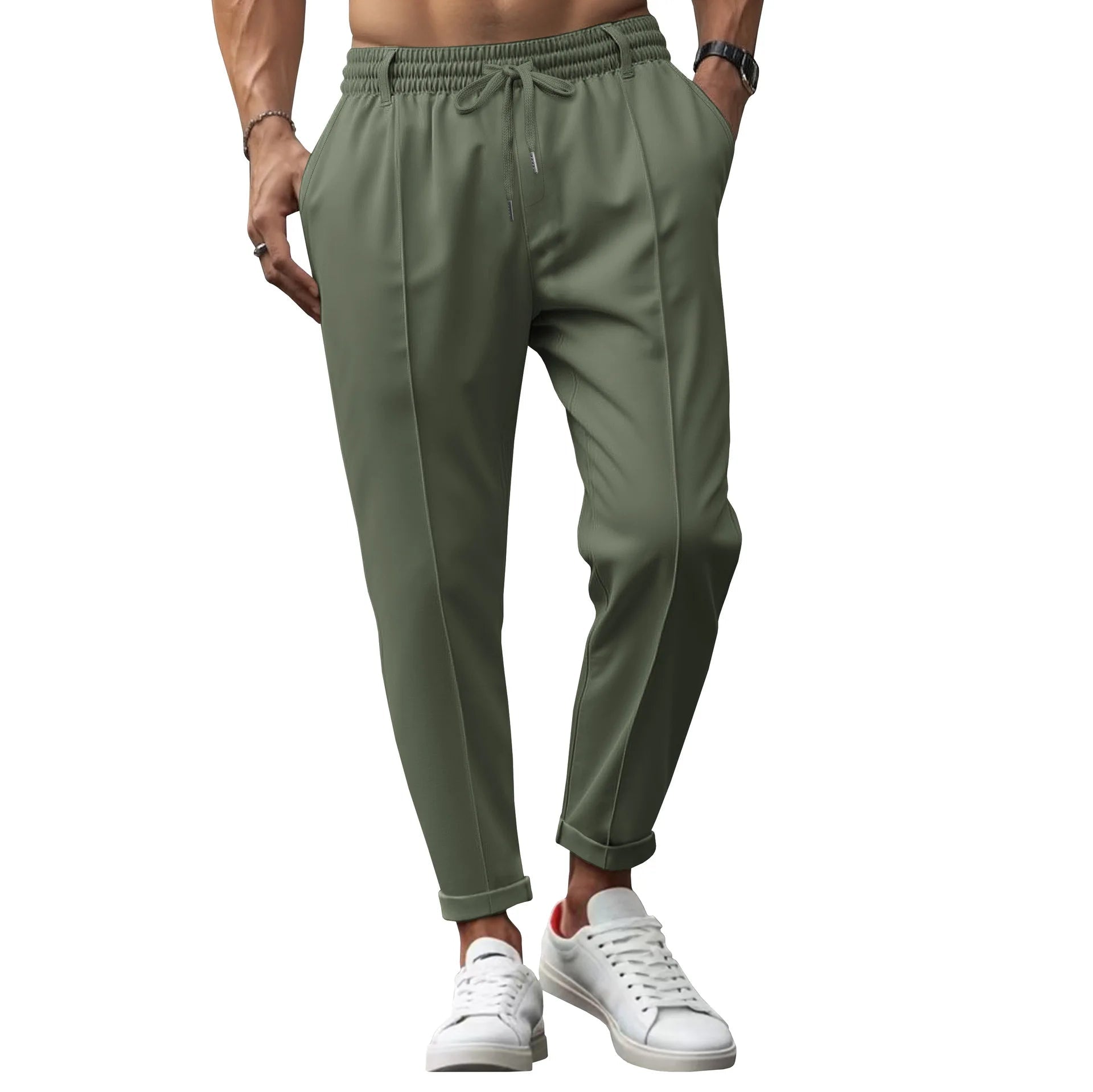 Bas homme business slim ajusté taille élastiquée