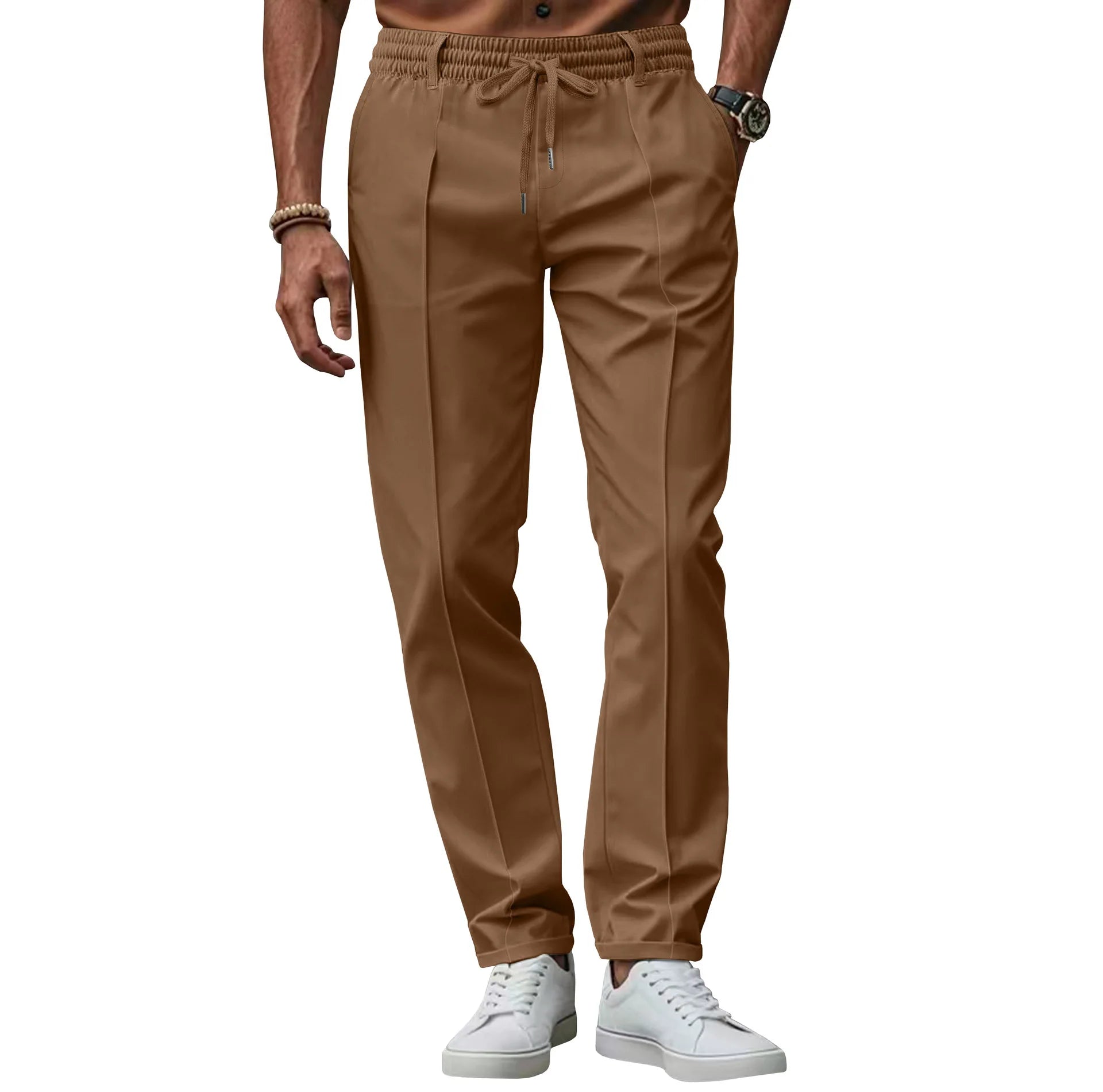 Bas homme business slim ajusté taille élastiquée