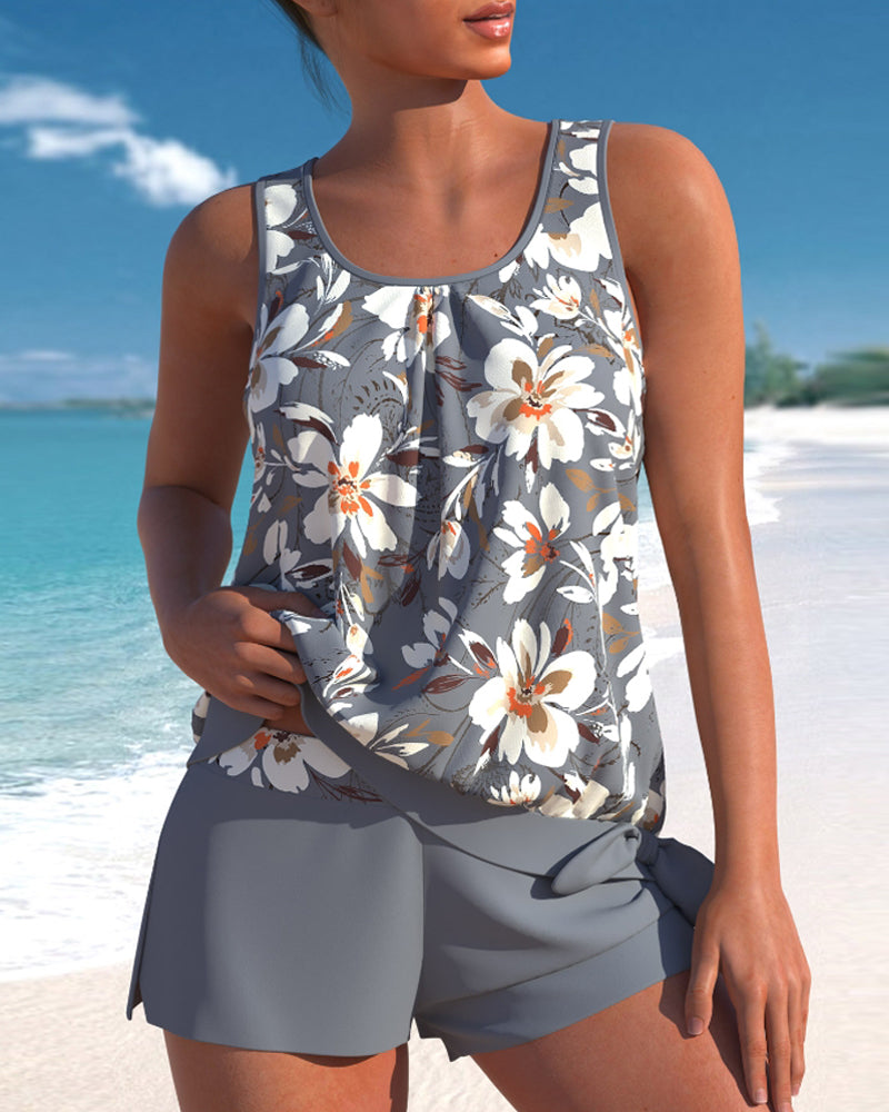 Maillot de bain tankini pour femme — ensemble de piscine débardeur et slip