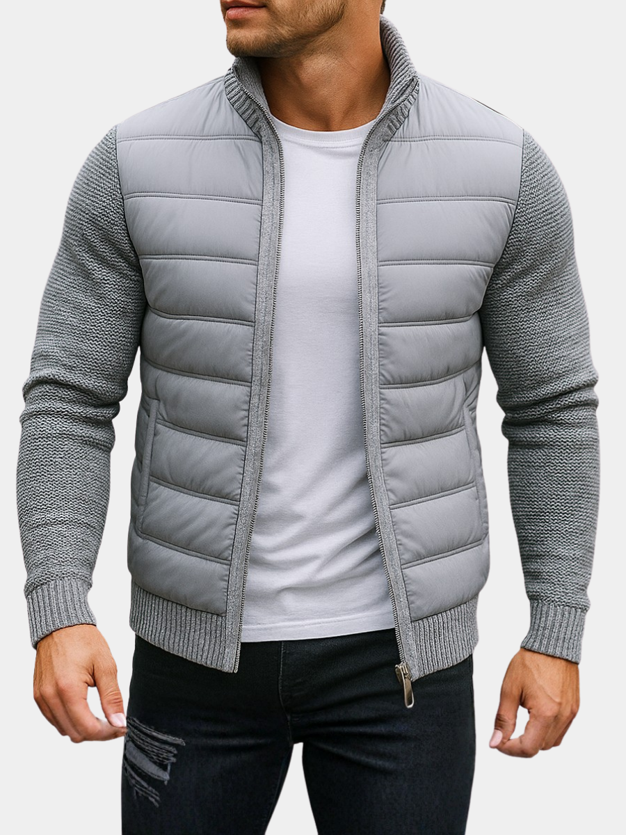 Herrejakke – Strikærmer, afbalanceret isolering, urban stil
