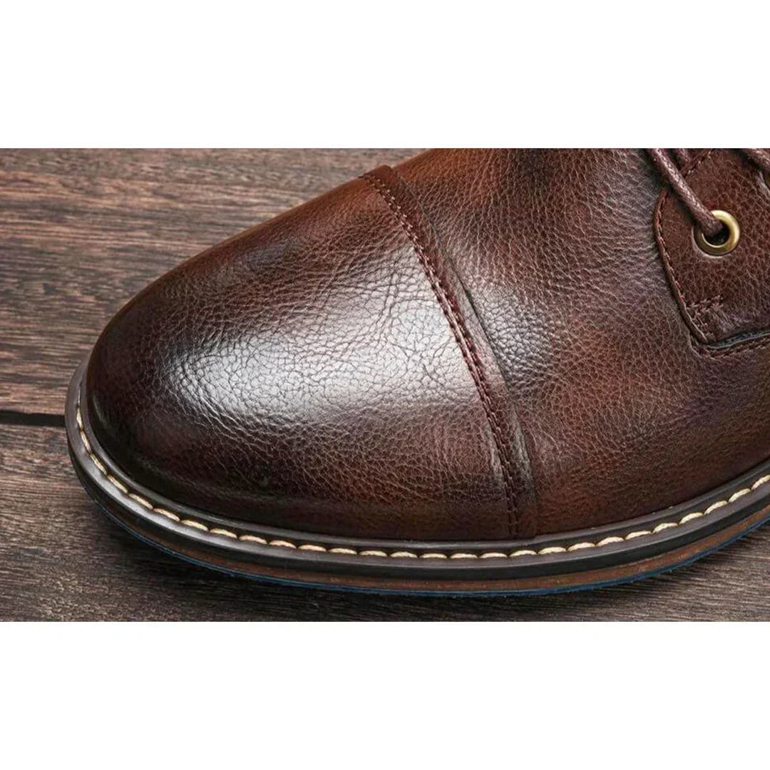 Herren-Lederschuhe – Gepolsterter Komfort, robuste Sohle, zeitloser Stil