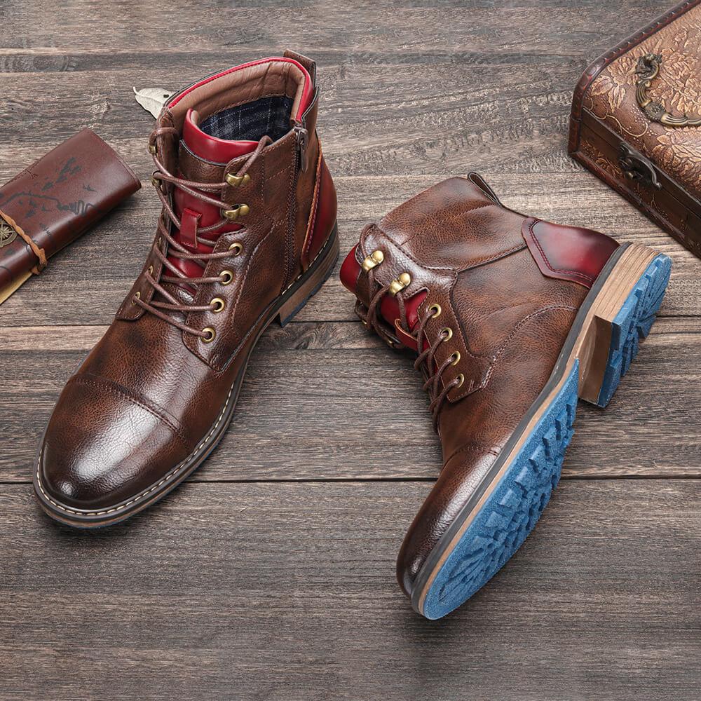 Herren-Lederschuhe – Gepolsterter Komfort, robuste Sohle, zeitloser Stil