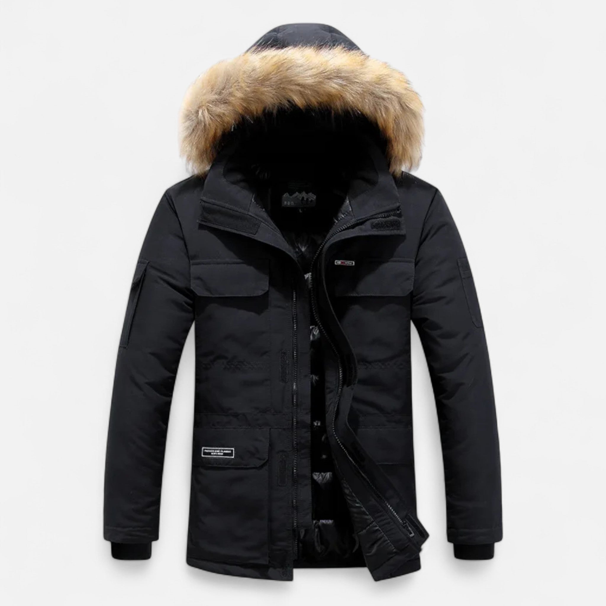 Ancienne Monde | Parka Homme Duvet Hiver à Capuche et Doublure Polaire