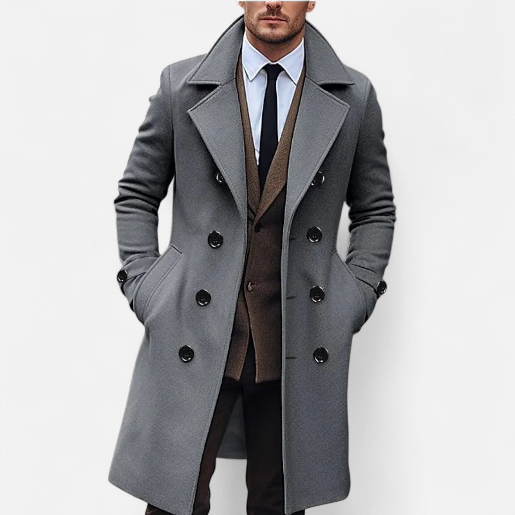 Ancienne Monde | Pardessus Homme Long Double Boutonnage