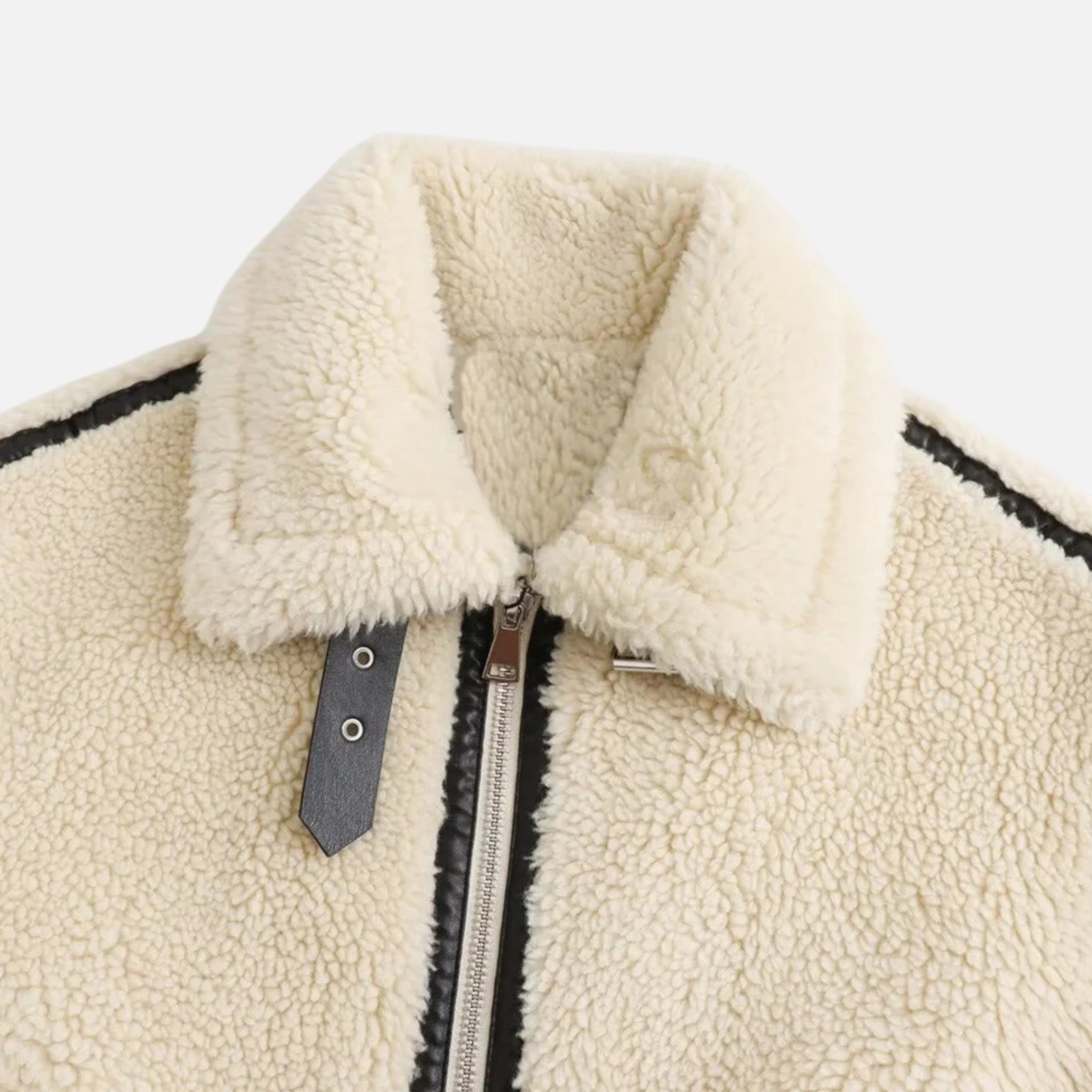 Ancienne Monde | Veste Femme Aviateur en Fausse Fourrure Douce