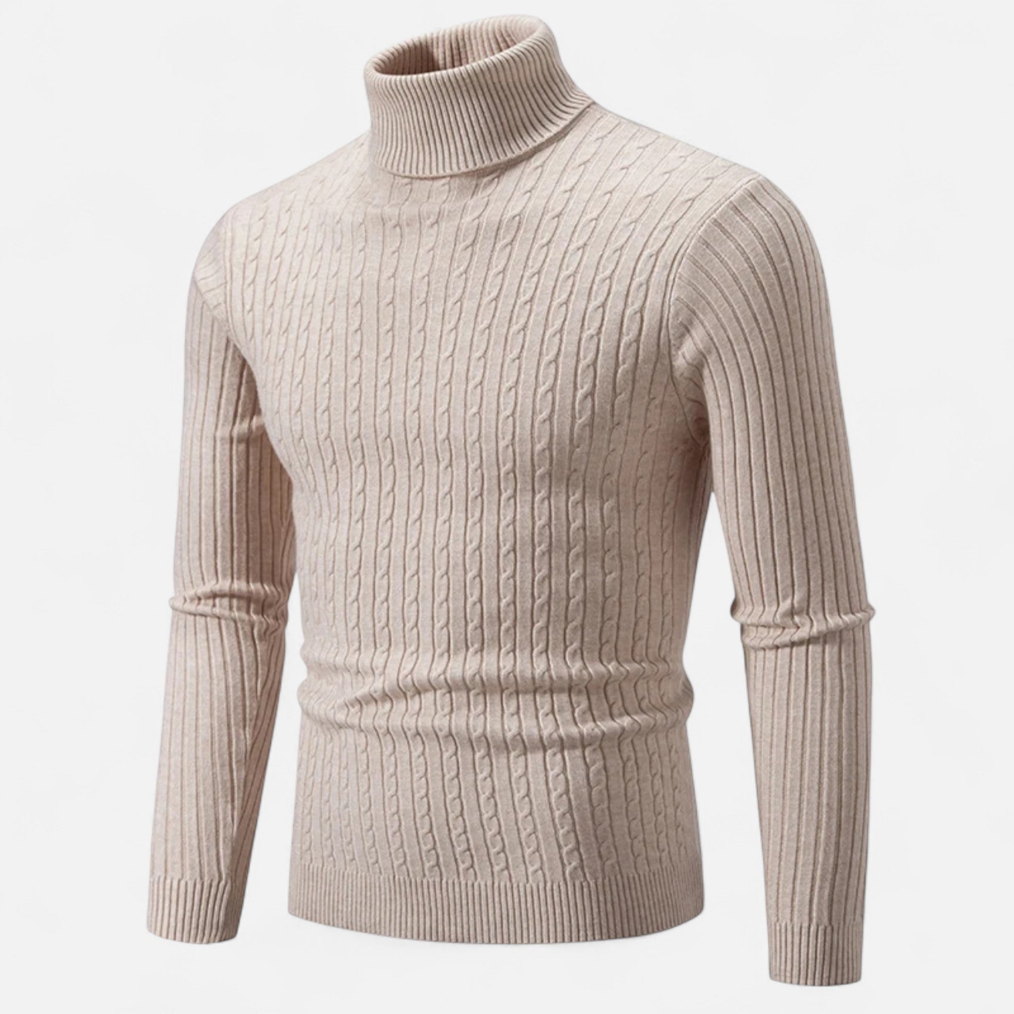 Pull en Laine Homme – Col Montant et Style Sobre au Charme Intemporel