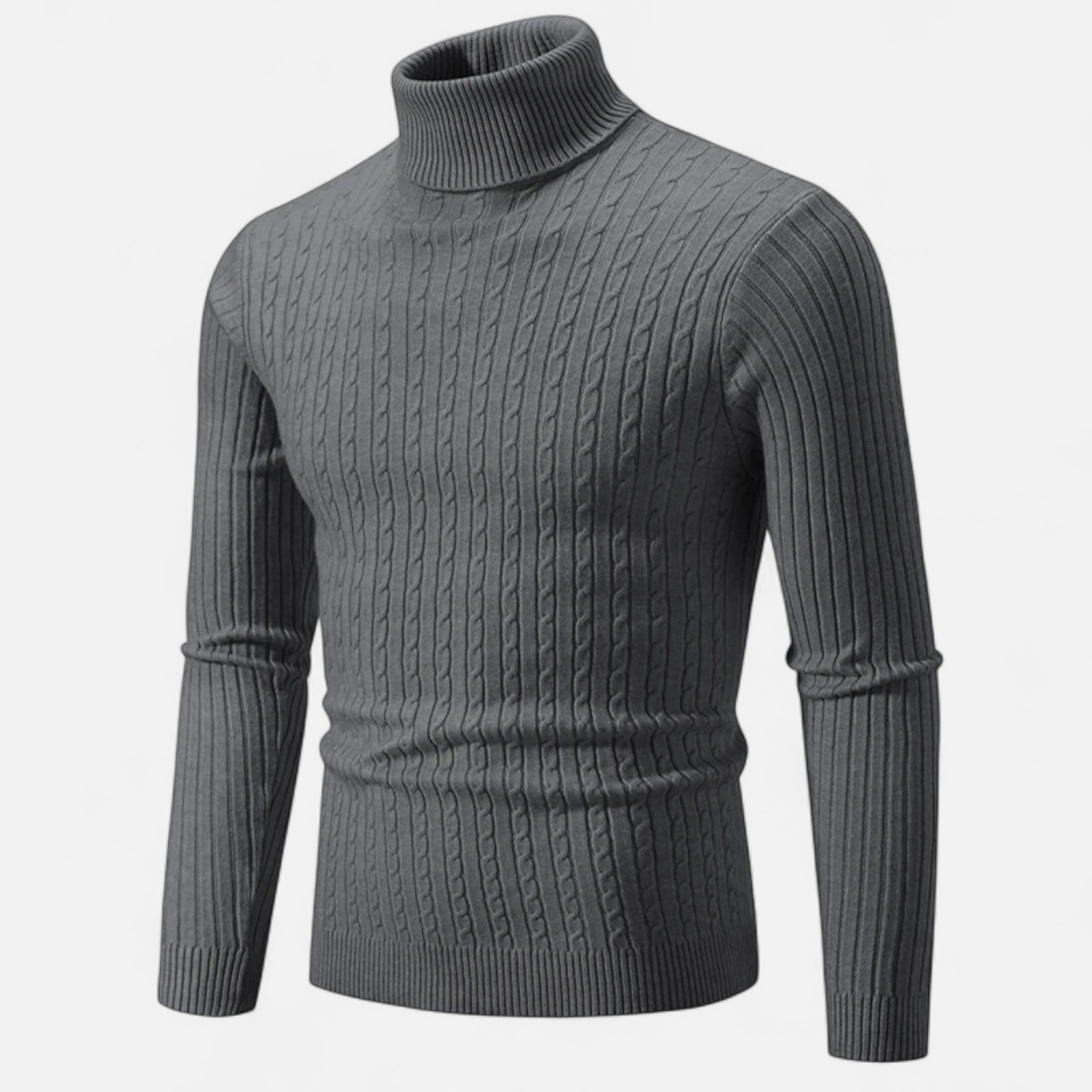 Pull en Laine Homme – Col Montant et Style Sobre au Charme Intemporel
