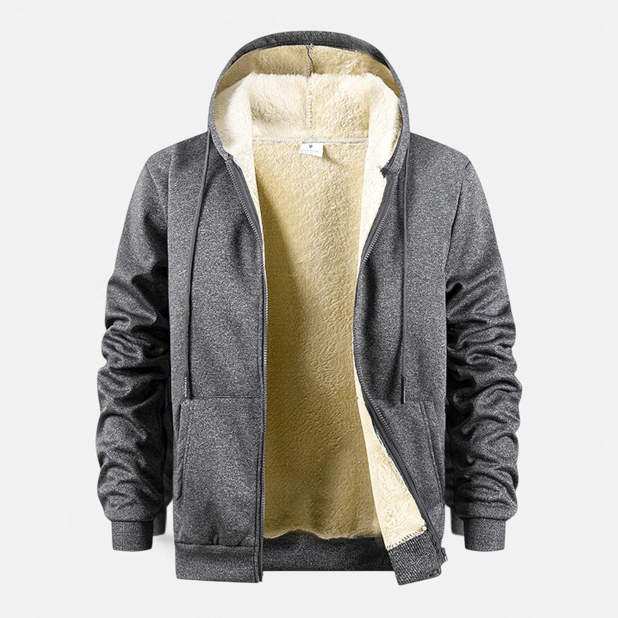 Ancienne Monde | Veste à Capuche Homme Zippée Doublée en Polaire