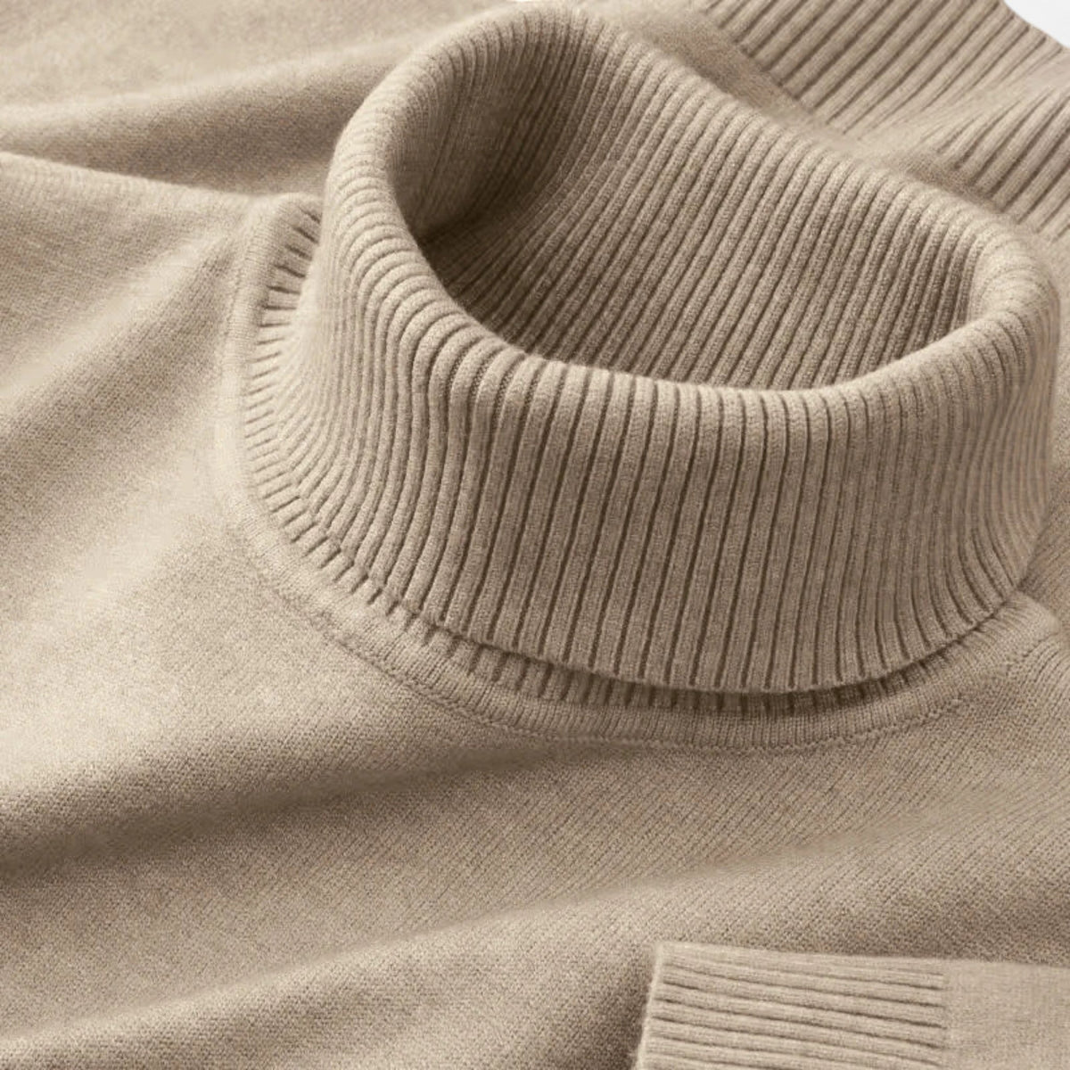 Pull en Laine Homme – Col Roulé Classique et Style Intemporel Raffiné