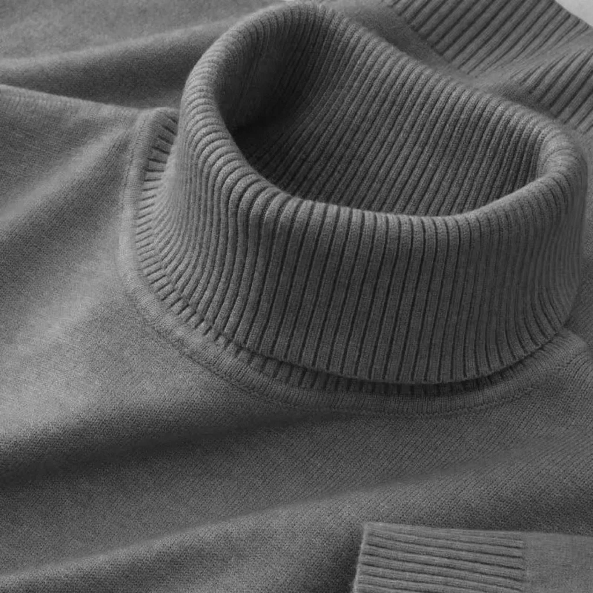 Pull en Laine Homme – Col Roulé Classique et Style Intemporel Raffiné