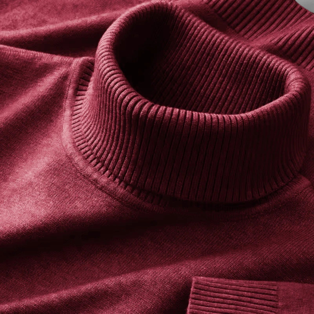 Pull en Laine Homme – Col Roulé Classique et Style Intemporel Raffiné
