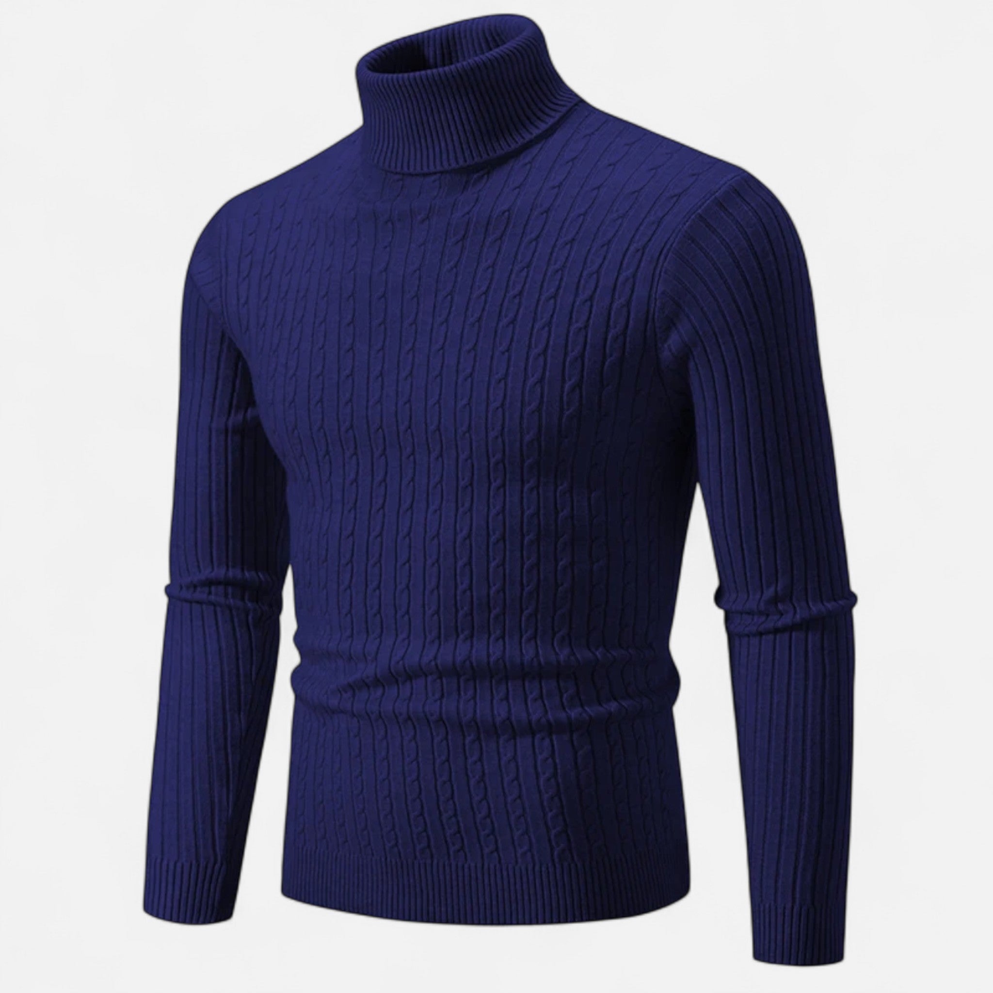 Pull en Laine Homme – Col Montant et Style Sobre au Charme Intemporel