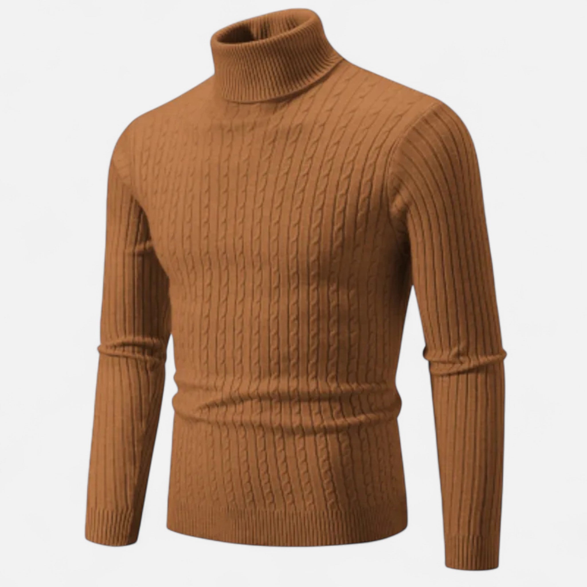 Pull en Laine Homme – Col Montant et Style Sobre au Charme Intemporel
