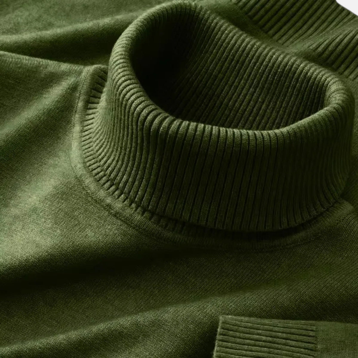 Pull en Laine Homme – Col Roulé Classique et Style Intemporel Raffiné