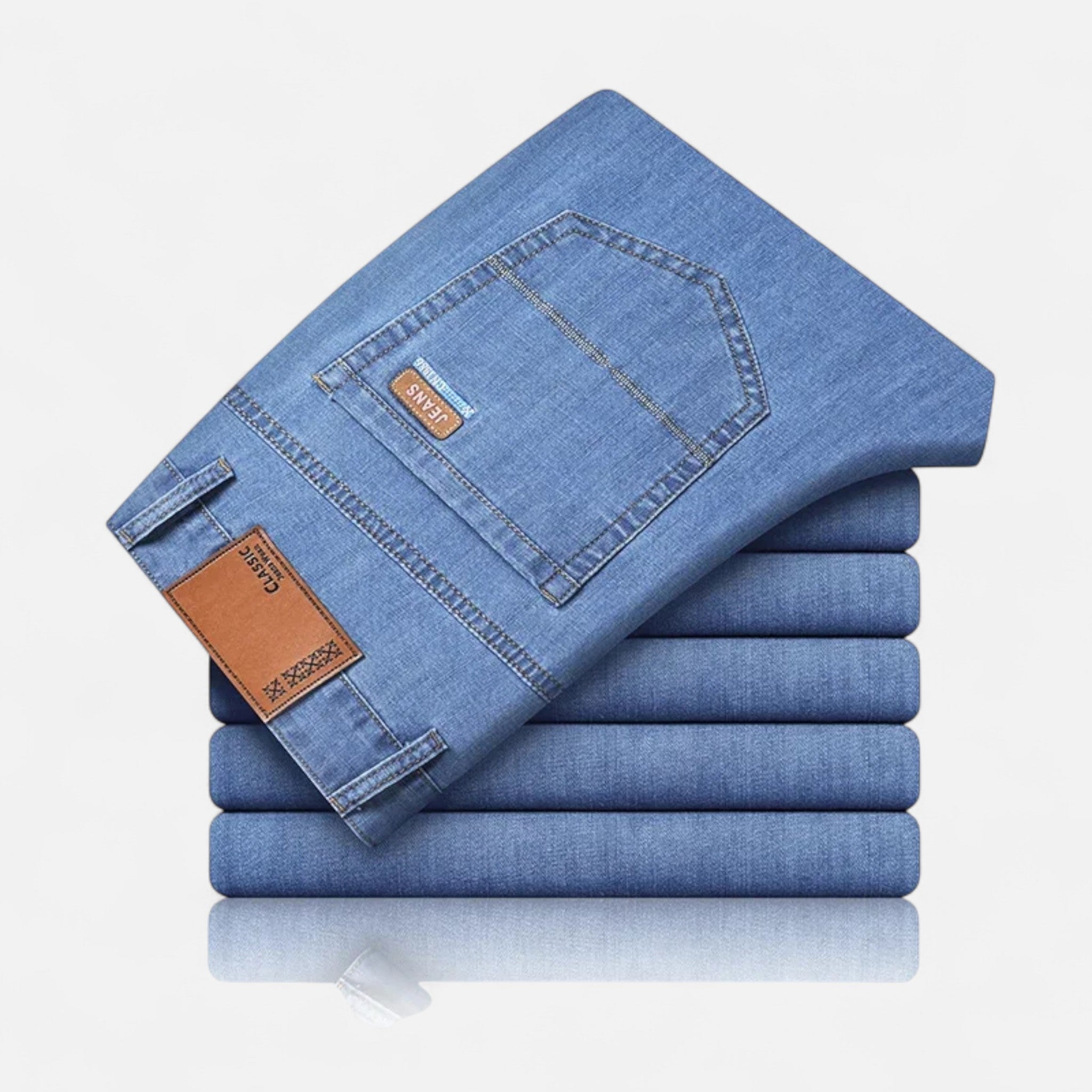 Ancienne Monde | Pantalon Droit en Denim Léger