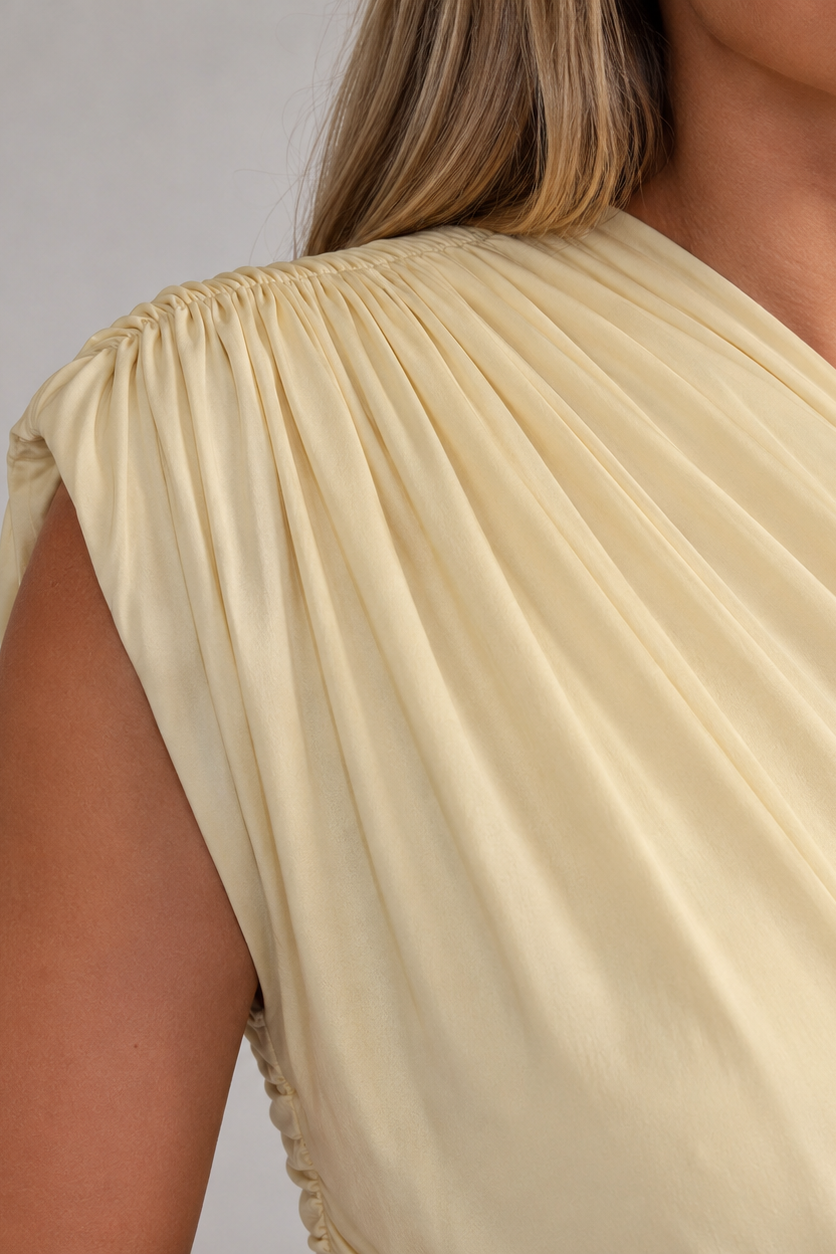 Robe maternité longue asymétrique élégante