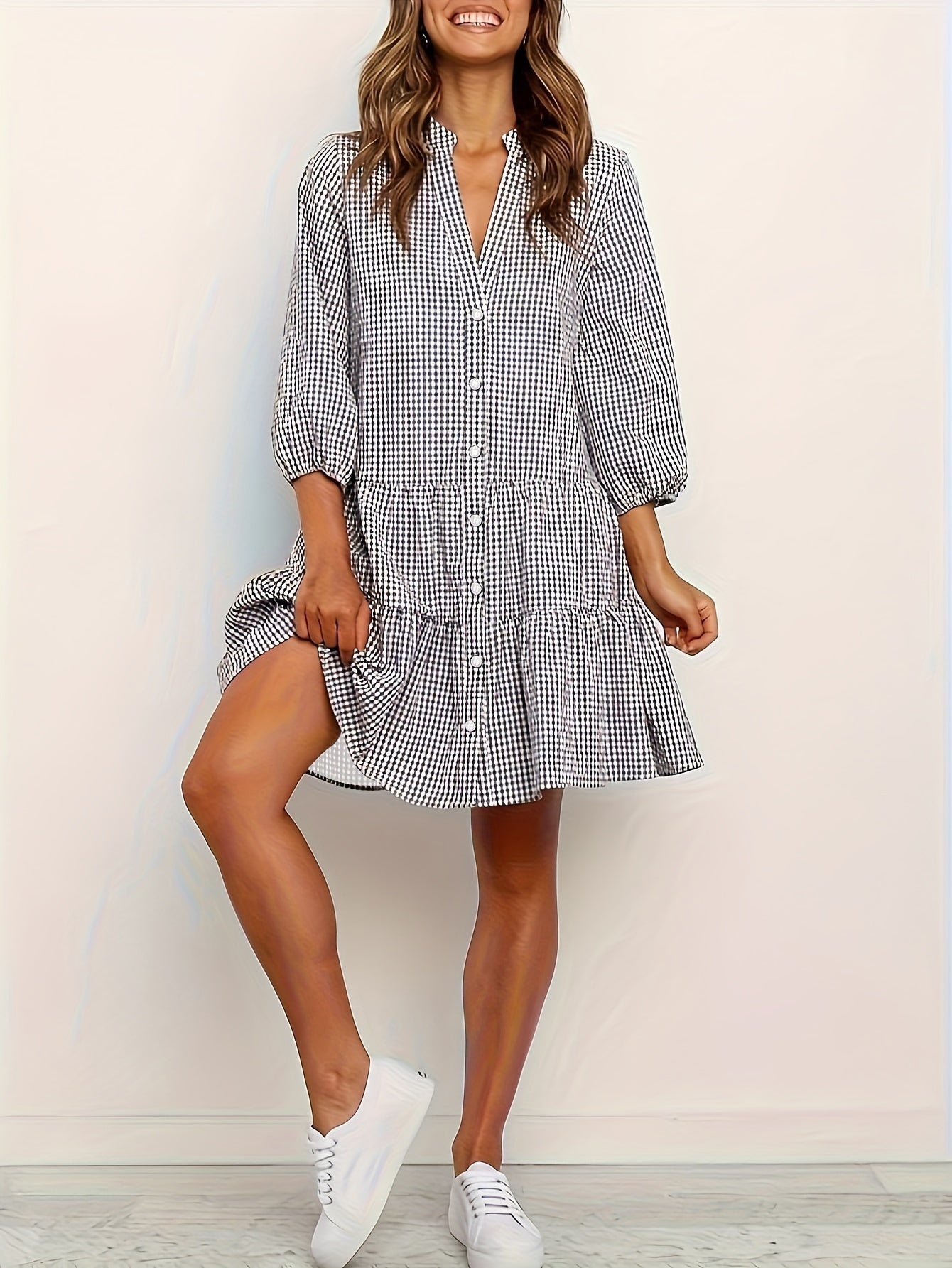 Robe Courte À Volants