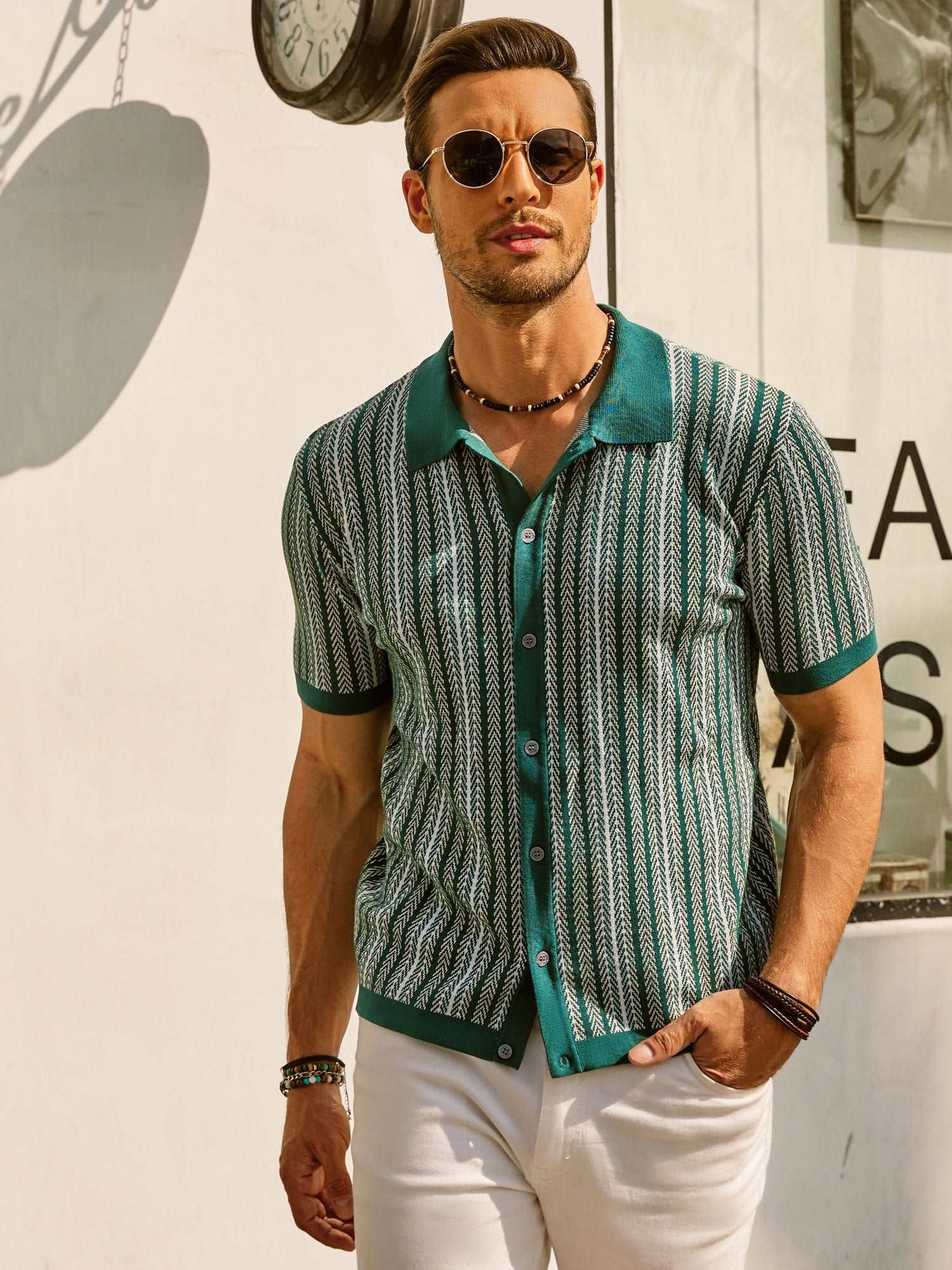 Polo Maille Rayé Style Vintage