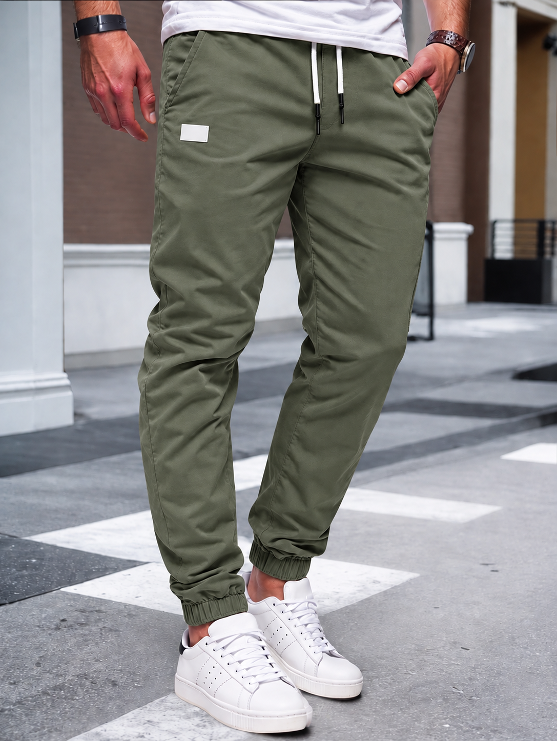 Men's Cargo Jogger – Elastic Waist, Side Pockets, Lightweight Fabric