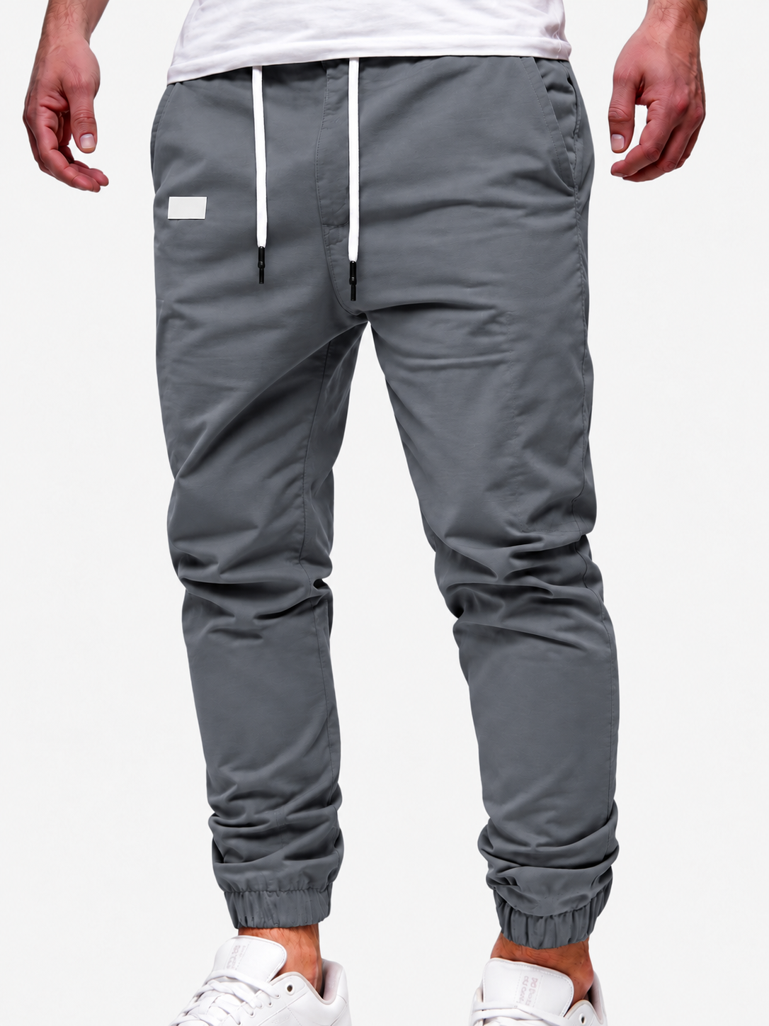 Men's Cargo Jogger – Elastic Waist, Side Pockets, Lightweight Fabric