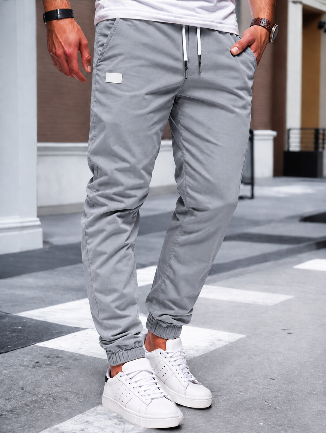 Men's Cargo Jogger – Elastic Waist, Side Pockets, Lightweight Fabric