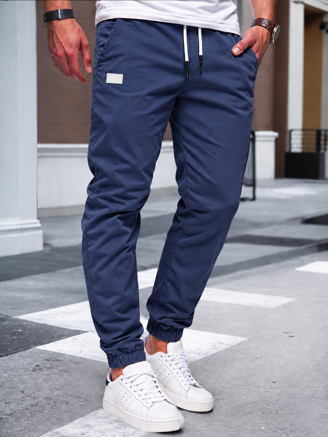 Men's Cargo Jogger – Elastic Waist, Side Pockets, Lightweight Fabric
