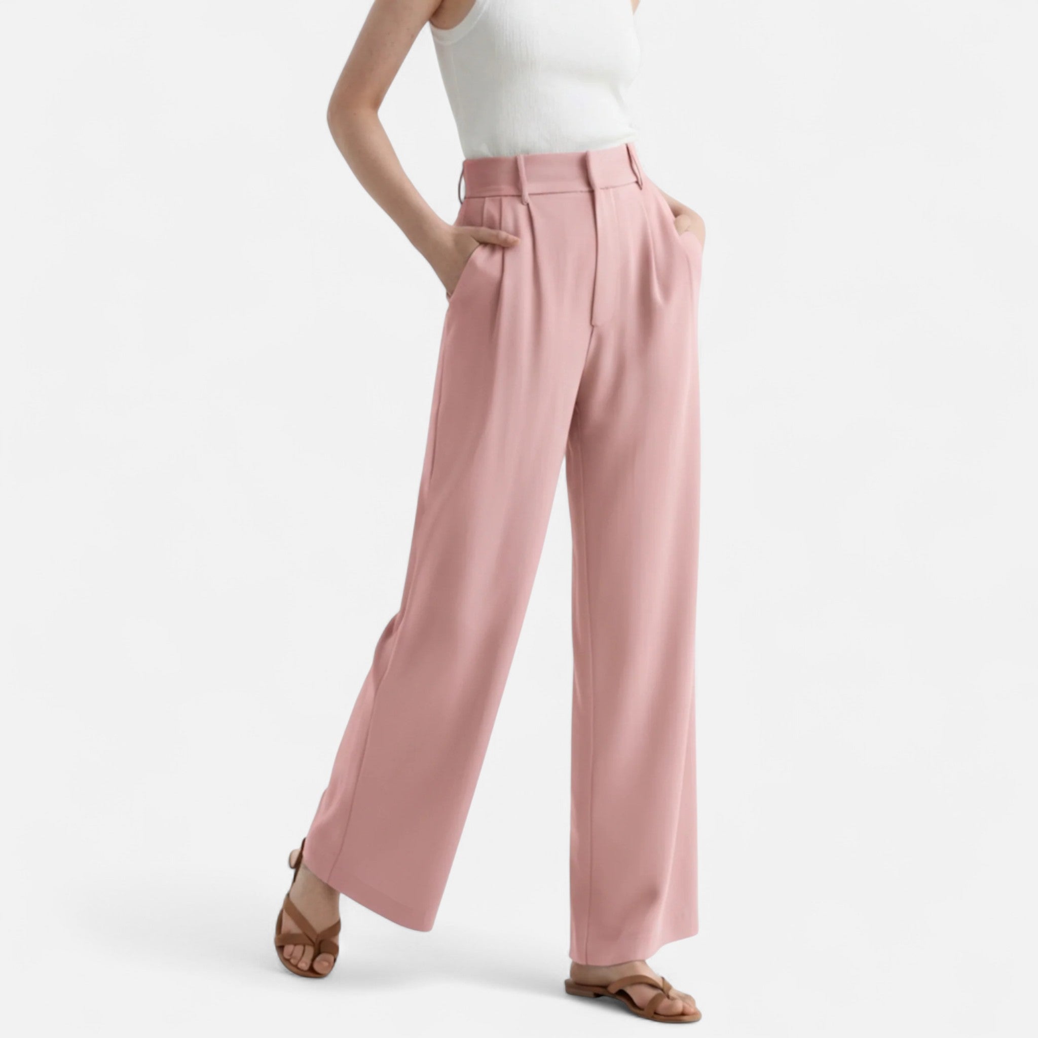 Ancienne Monde | Pantalon Femme Taille Haute Élégance Intemporelle