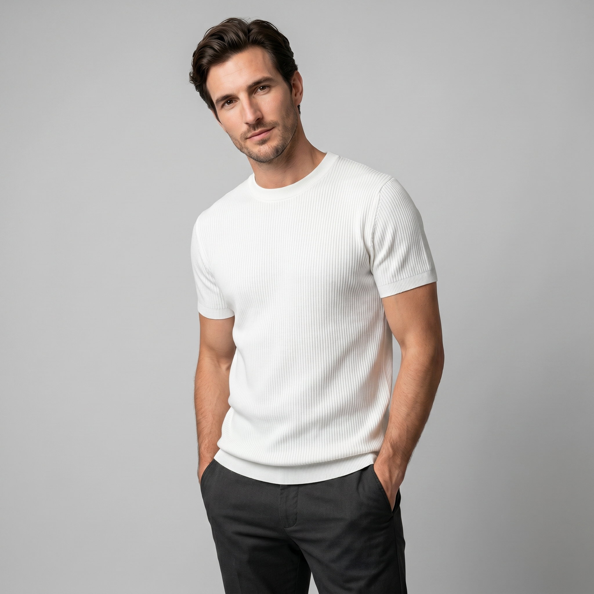 Ανδρικό T-shirt από πλεκτό ύφασμα