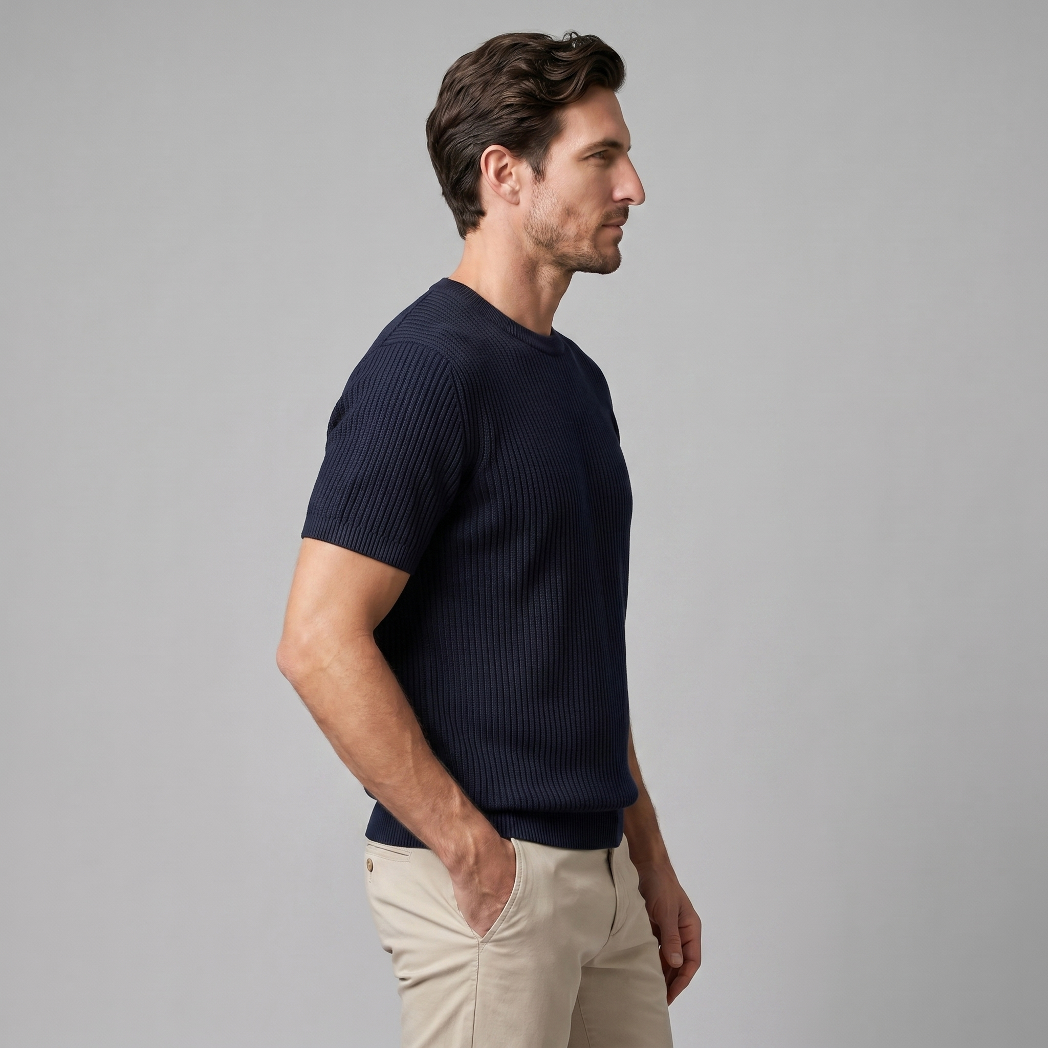 Ανδρικό T-shirt από πλεκτό ύφασμα